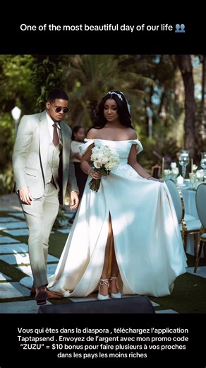 Un petit recap avec la famille et les amis proches le jour de notre mariage 🤗❤️ Merci à la famille dans la diaspora qui ont fait un transfert via @Taptap Send Haiti !! Taptapsend est une application qui permet d’envoyer de l’argent depuis la diaspora vers les pays pas trop riches afin d’aider vos proches . Vous n’avez qu’à la télécharger sur votre téléphone et rapidement vous envoyer de l’argent . Utilisez mon promo code “ZUZU” pour un BONUS de $10 😍