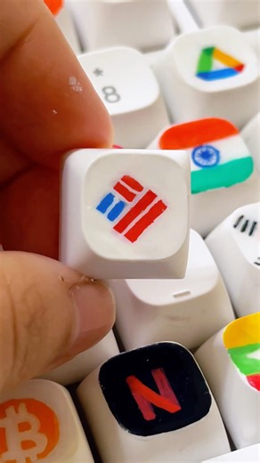 Drawing Bank of America logo on my keyboard #shorts #drawing #keyboard #bankofamerica