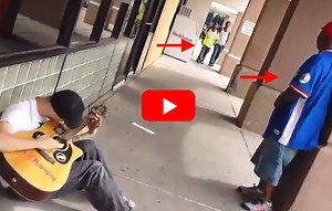 This Guy Was Playing Alone On The Sidewalk, And Then Something Truly Amazing Happened