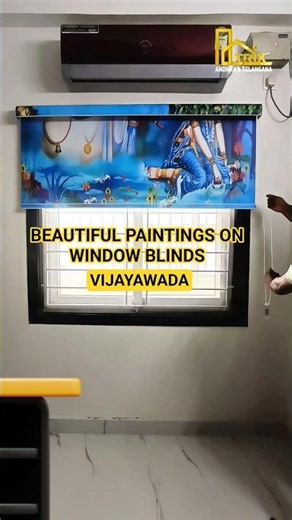Beautiful Paintings On Roller Blinds ☎️9059459025 #rollerblinds #atrixinteriors #vijayawada #blinds