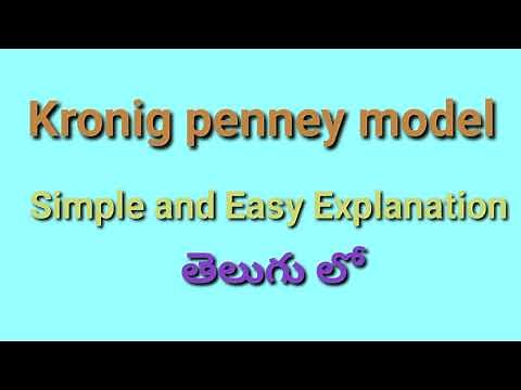 kronig penney model - Band theory of solids.