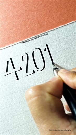 Beautiful numbers with 3D shadow calligraphy 😍😍 #calligraphy #3d #lettering