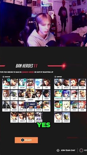 Streamer Begs for Orisa, Bans Genji: Overwatch 2 Chaos! #shorts