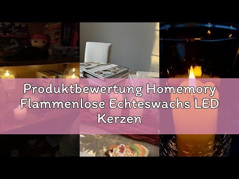 Produktbewertung Homemory Flammenlose Echteswachs LED Kerzen mit Fernbedienung, 400 Stunden+ Teelich