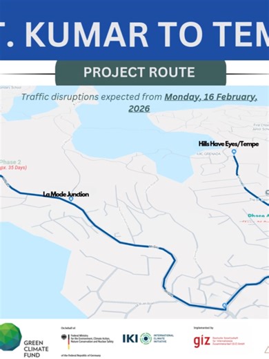 Work gets underway in earnest on Monday, 16th February 2026, as NAWASA officially begins Phase 1 of the Mt. Kumar to Tempe Pipeline Project under G-Crews (Group 2). This critical infrastructure upgrade will improve transmission capacity and strengthen water delivery along the Mt. Kumar to Tempe corridor. While preparatory works have already started, the implementation of the approved Traffic Management Plan takes effect from Monday. Project Route & Phasing: Phase 1 – Mt. Kumar Junction to Snug C