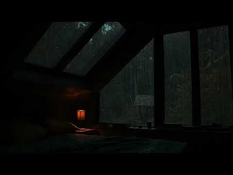Calming Rain Sound On Window with Thunder for Sleep, Study, Relaxation and Deep Night