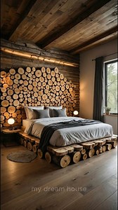 Crafting a Solid Wood Bed and Log Headboard #diycrafts #bedroom #House | My dream house