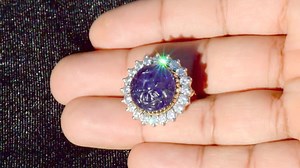 Vintage Tanzanite Ring - Certified Natural 18.5cts VS F Diamond Carved Blue Tanzanite Solid 18K Gold 950 Platinum Cocktail Halo Ring Band - Etsy