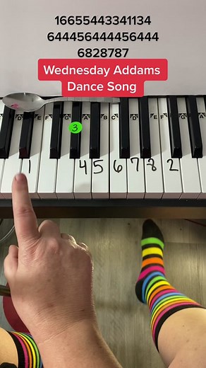 Wednesday Addams Dance Song Piano Tutorial Slow Version