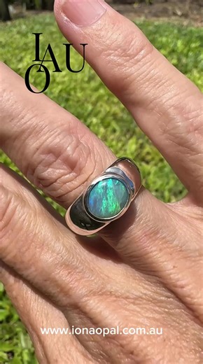 Ocean blues, sea greens, Cardwell breeze. 🌊🌬️ This opal ring captures the spirit of our coast with it’s with breathtaking colours. Discover a unique piece that feels like home. www.ionaopal.com.au #OceanInspired #AustralianOpal #IonaOpalAustralia