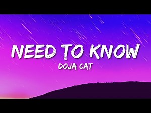 Doja Cat - Need To Know (Lyrics)