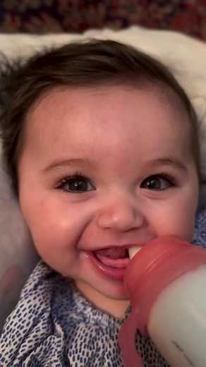 30K views · 1.5K reactions | Sweet little moments — daddy smiling at her while she drinks her milk, and her tiny giggles make everything brighter 凉✨ | cute baby | Facebook