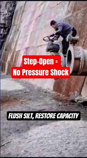 Inside Dam Scour Valve: Releasing 30 Years of Silt ⚠️