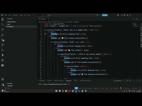 Node.js File System CRUD Operations | MERN Lab Experiment 5 | VTU 2022 Scheme