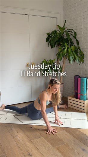 Kristin McGee on Instagram: "If you run, walk, or sit for long periods, your IT band is begging for this stretch. Your IT band connects into so much more than you think hips, knees, even your lower back. When it’s tight, it shows up everywhere. Try this stretch anytime you feel: • hip tightness • knee irritation • low back tension • post-workout soreness • too much desk time Send this to someone who needs a good stretch. Save it for later so you can come back to it anytime."