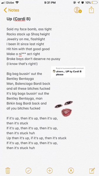 Cardi B Up Full Song Lyrics Compilation