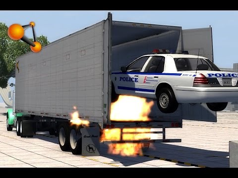 BeamNG.Drive Mod : Semi Trailer v7 (Crash test)
