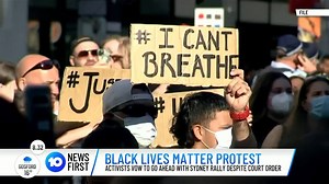 BLM PROTEST: Black Lives Matter activists have vowed to go ahead with the protest at Sydney's Town Hall tomorrow, despite a court ruling over the weekend saying its illegal. Police say anyone who participates risks an on-the-spot fine of $1,000. | 10 News Sydney