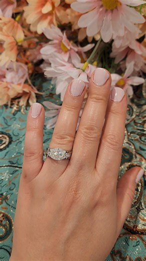 2.9K views · 35 reactions | Moissanite: 4Ct Oval Cut Vintage Sterling Silver Engagement Ring ✨ Search Item: ER00344 Click for details: https://tinyurl.com/5n8t8baj #jewelry #engagementring #sterlingsilver #sterlingsilverjewelry #moissanite #blackfriday | Lornajewelry | Facebook