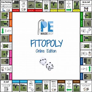 🌟 F I T O P O L Y - O N L I N E - E D I T I O N 🌟 We have created an online edition of our most popular Fun Fitness Game - Fitopoly! Our kids love playing this and we know many others do too, so we didn't want to let remote learning get in the way of that! Simply share your screen with students or send them the game board in order to play. The game boards (primary and secondary versions) are filled with GIFs so your students can see the movements in action. You just need to display the Game Bo