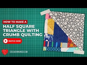 How to make a half square triangle (HST) with crumb quilting