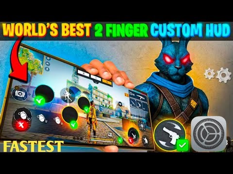 Two Fingers Custom Hud settings Free fire | best custom hud | hud settings