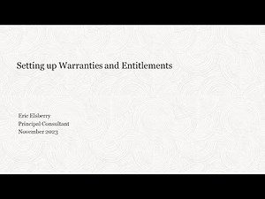 Setting up included warranties in Oracle Subscription Management Cloud