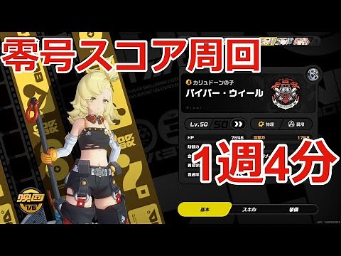 【零号ホロウ】忙しい人のための零号スコア周回！ 1週4分パイパー軸【ゼンゼロ/ZZZ】