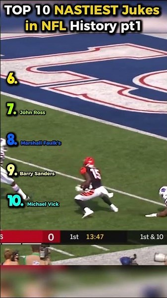 TOP 10 NASTIEST Jukes in NFL History pt1#shorts #nfl