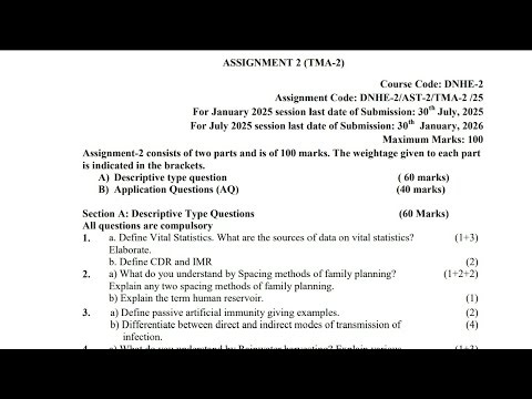 DNHE-2 Solved Assignment 2025 | IGNOU All Master Assignment Solution 2k25 Video