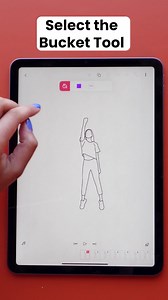 8.6K views · 190 reactions | Easy steps to create awesome rotoscope videos! 1. Import a fun video 2. Lower the opacity 3. Add a new layer to draw on 4. Create a simple outline on each frame 5. Use the Bucket Tool to add color 6. Hide the original video layer so only Layer 1 is showing (your drawing layer) 7. That's it! #flipaclip#rotoscope#animation#tutorial | FlipaClip | Facebook