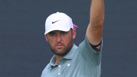 Scheffler nails clutch chip on 17 at the BMW