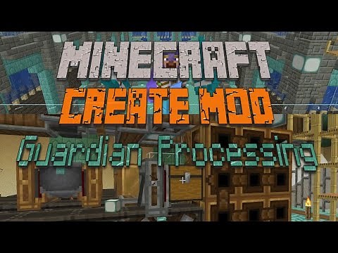 Guardian Farm and Item Processing | Minecraft Create Mod Survival