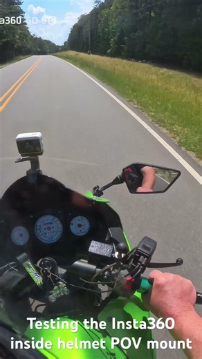 Testing Insta 360 inside the helmet POV mount ￼