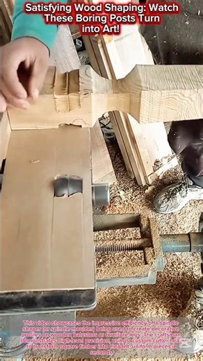Satisfying Wood Shaping: Watch These Boring Posts Turn into Art! 🪵✨