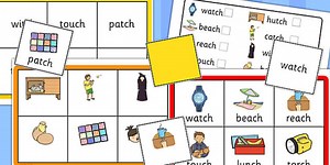 Final 'Ch' Sound Speech Bingo Game