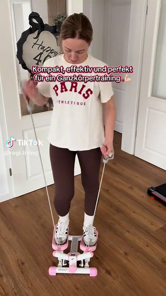 Der MERACH Stepper mit Seilen ist das ideale Trainingsgerät für dein Home-Workout. Während du mit den Pedalen deine Beine, Po und Ausdauer trainierst, aktivierst du mit den integrierten Zugseilen zusätzlich Arme und Schultern. #merach #stepper #fitness #ausdauer #dealsfürdich