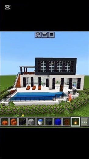 Easy Modern House build Full tutorial Link 🖇️ in description #minecraft #progamer