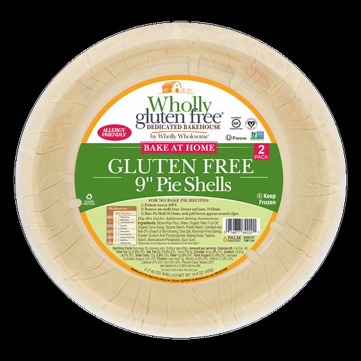 Gluten Free 9" Pie Shells (2 Pack) - Wholly Gluten Free