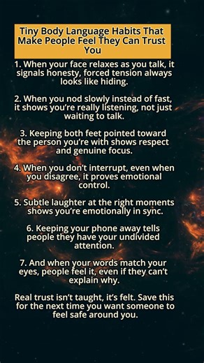7 Tiny Body Language Habits That Make People Instantly Trust You