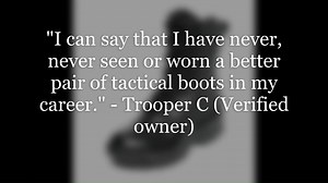 This 5-star review comes from Trooper C, a verified owner of our MFT100 tactical boots! | ALTAIgear