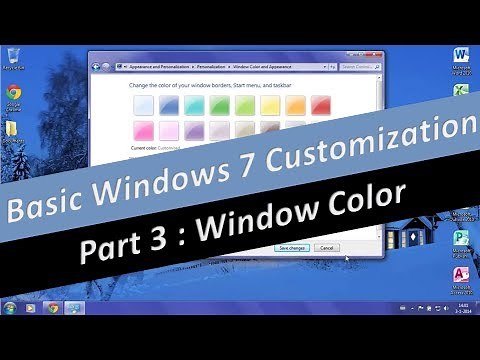 How to change Window Color - Windows 7 (part 3)