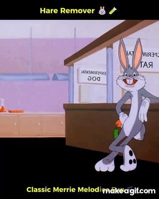 Hare Remover 🐰🧪  Bugs Bunny Outsmarts Mad Scientist Elmer Fudd!  Merrie Melodies Classic on Make a GIF