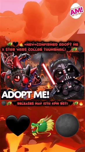 🌑🐲🖤*NEW*CONFIRMED ADOPT ME X STAR WARS COLLAB THUMBNAIL!🐲✨️🖤#adoptme #roblox #adoptmeupdate