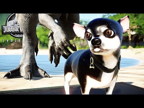 MY DOG IS IN JURASSIC WORLD EVOLUTION!!