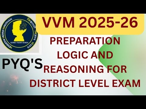Logic and reasoning questions for Vidyarthi Vigyan Manthan district level exam 2025 #ho #preparation