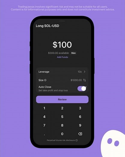 How to open a perps position in Phantom