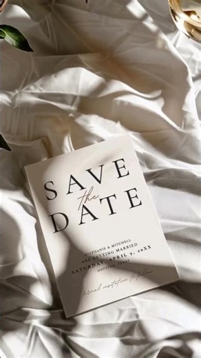 Modern Minimalist Save the Date Template | Elegant Wedding Save the Dates Inspiration