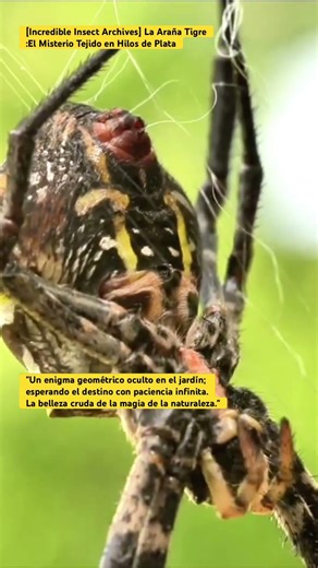 [Incredible Insect Archives] La Araña Tigre:El Misterio Tejido en Hilos de Plata #4k #insects