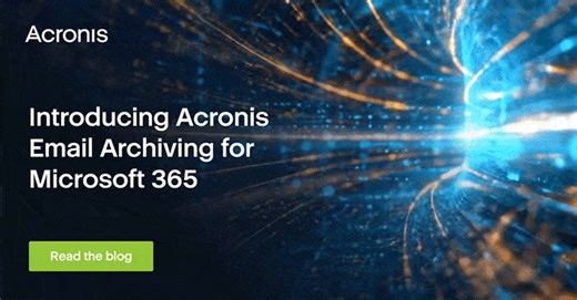 📧 It's here! Acronis Email Archiving for Microsoft 365 allows MSPs to efficiently expand their service portfolios while helping clients meet regulatory compliance requirements. Find out how Acronis is enabling MSPs to generate new revenue and increase customer retention without adding complexity or costs to their operations ➡️ https://www.acronis.com/en-us/blog/posts/introducing-acronis-email-archiving-for-microsoft-365/ | Acronis